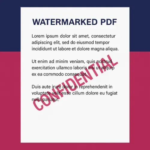 Watermarked PDF Example image: